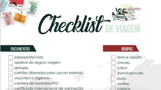 Viagem A Dois | Checklist De Viagem Para Download - Viagem A Dois